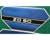 Preview: Schriftzug Aufkleber "ZD50" set links und rechts Typ446-422