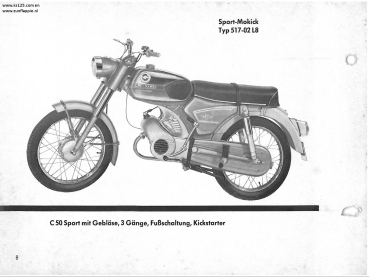 Ersatzteilkatalog Typen 517 KS50 C50 usw. alle Typen