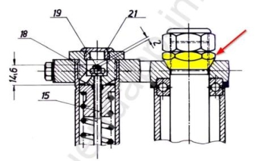 Kegelmutter Gabel KS125 Typ520 Typ521