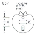 Ritzel 13 Zähne 837 Bergsteiger Typ434 M50 M25