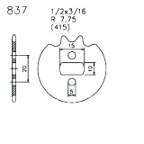 Ritzel 11 Zähne 837 Bergsteiger Typ434 M50 M25