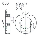 Ketten Ritzel CS50/25 CX50/25 Hai50/25 usw Typ448 und andere