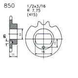 Ketten Ritzel neue Schaltwelle R50 CS50/25 Typ561 Typ448 usw