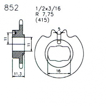 Ketten Ritzel CS50/25 CX50/25 Hai50/25 usw Typ448 und andere