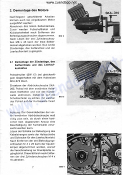 Arbeiten am Zweitaktmotor Motor Typ314 KS80 KS80Super K80 GTS50WC usw.