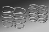 Übersicht aller verfügbarer Federn und Fahrwerke LOWTEC