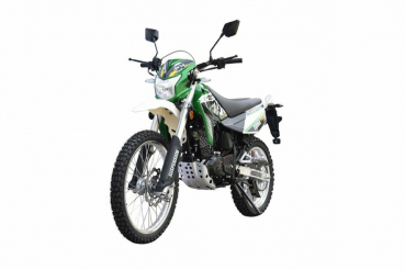 K-Sport Terra 125 ccm Motorrad, Crossbike EURO 4, Grün-Weiß,5gang