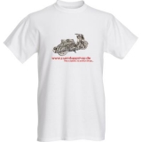 Tshirt mit Sponsoraufschrift Fahrzeug und Logo