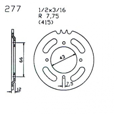 Kettenrad 4Loch Typ460 usw. 38z 27738