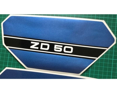 Schriftzug Aufkleber "ZD50" set links und rechts Typ446-422