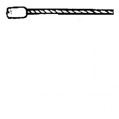 Schaltinnenseil, Ø 1,0 mm, mit 2 Nippel C 2,8 x 10 2100 mm lang passend für F & S Nabenschaltung