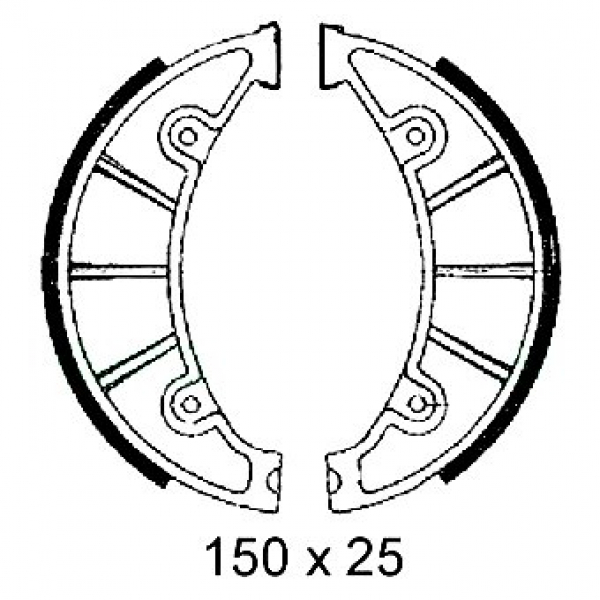 Bremsbackenpaar 150x25