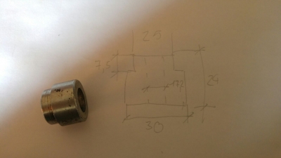 Distanzbüchse Vorderrad Typ521 zweite Serie