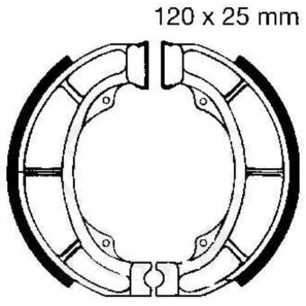 Bremsbackenpaar 120x25