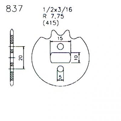 Ritzel 13 Zähne 837 Bergsteiger Typ434 M50 M25