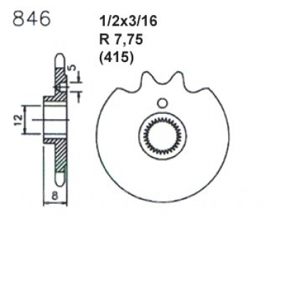 Ketten Ritzel Typ446 ZD50 ZD25 usw.