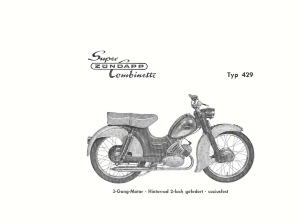 Ersatzteil Katalog Super Combinette Typ429