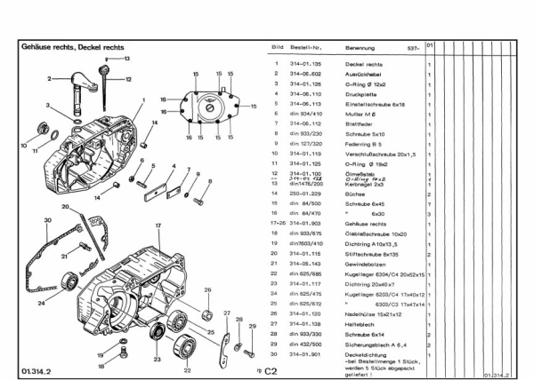 Ersatzteilkatalog Typen 537