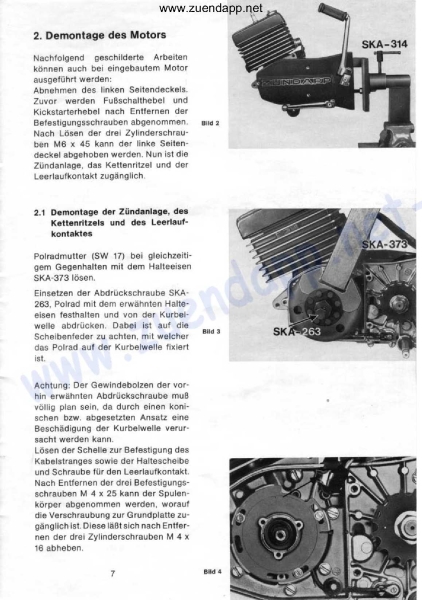 Arbeiten am Zweitaktmotor Motor Typ314 KS80 KS80Super K80 GTS50WC usw.