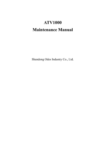 Wartungsanleitung Service Manual ODES Pathcross 650 850 1000 - 200Seiten