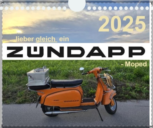 ZÜNDAPP Wochenkalender 2026 14x17cm