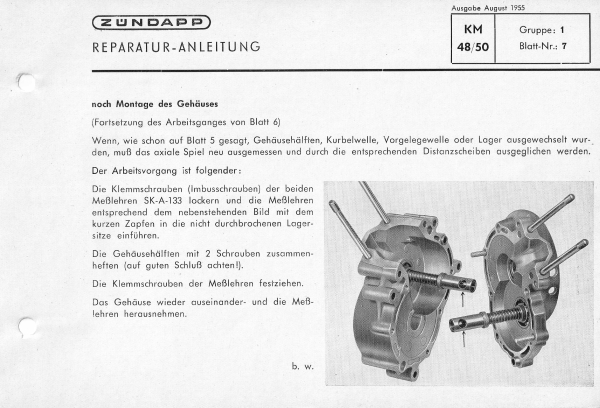 Werkstatt Handbuch KM48, KM50, 255