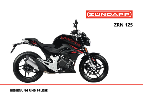 Bediehnungsanleitung Zündapp ZXN ZRN 125