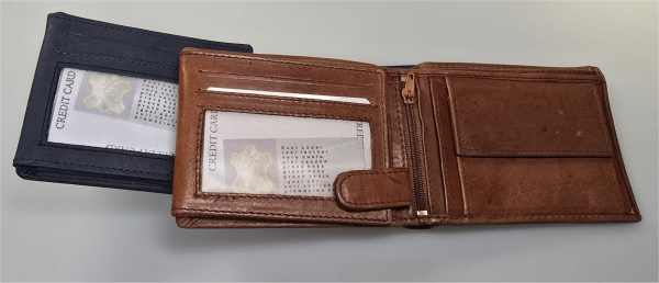 Geldbeutel ZÜNDAPP shop Sponsor ohne Inhalt (braun,blau,schwarz)