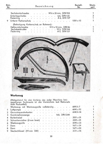 Ersatzteil Katalog DB200 DE200 DL200 1935-1950