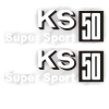 KS 50 SUPER SPORT Aufkleber Seitendeckel Typ529 Typ530 usw.