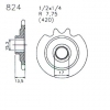 Ritzel 16 Zähne 1/2x1/4