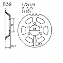 Kettenrad Typ517 usw. 1/2 x 1/4 KS50 usw.