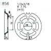 Kettenrad 44 und 47 Zähne Teilung 1/2 x 3/16 R7,75 (415) passend für Zündapp CS50 448-310 GTS50WC 540-180