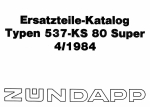 Ersatzteilkatalog Typen 537