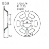 Kettenrad 37 Z  1/2x1/4 83937