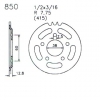 Kettenrad Zähne Esjot Teilung 1/2 x 3/16 R7,75 (415) passend für Zündapp ZX25 , ZD40 mit 5 Befest.Löchern
